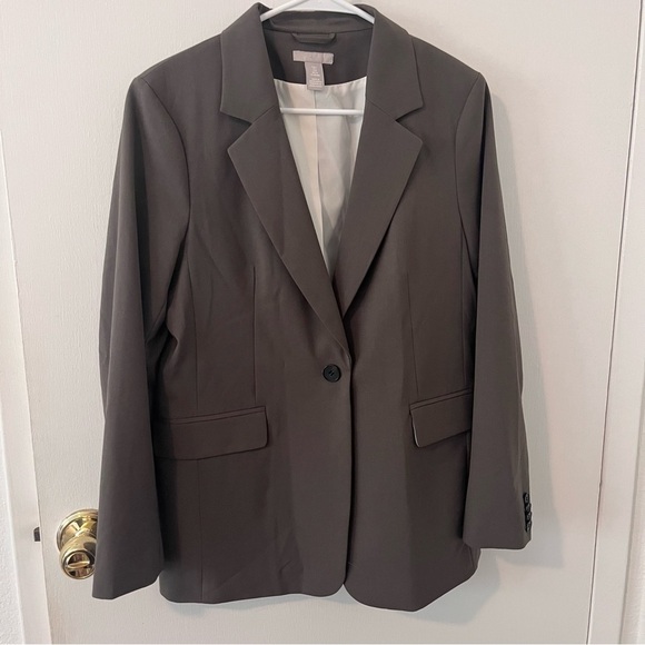 H&M Oversized Gray Women’s Blazer Size Small - Picture 1 of 10
